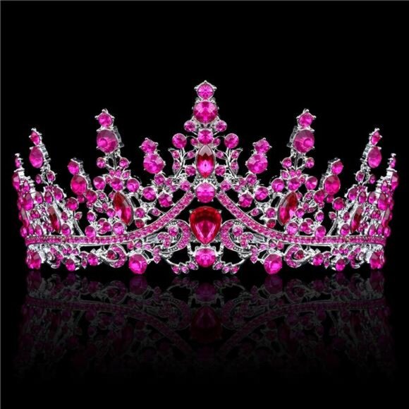 Accessories - Tiara and Crown for Women V6,Rose&Silver